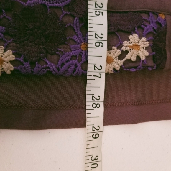 LOGO lounge Small purple crochet lace tunic blouse pockets‎ Artist Smock - Picture 12 of 12